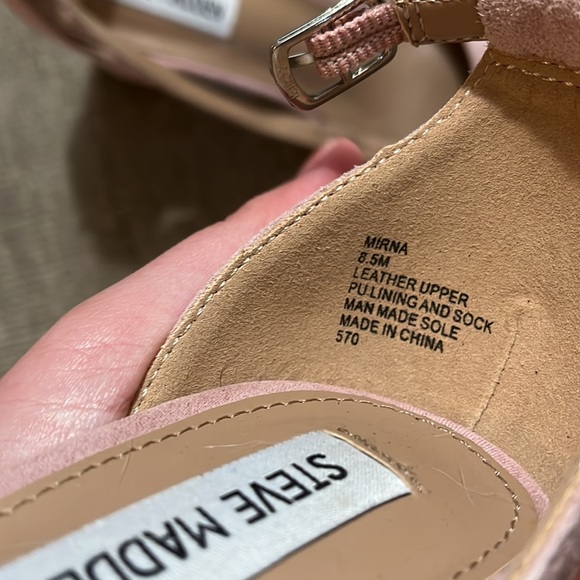Steve Madden Mirna Pink Suede Heels - Picture 5 of 7